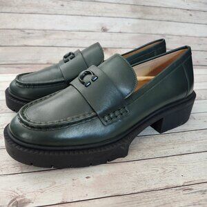 COACH Leah Chunky Loafer Women's  Dark Green